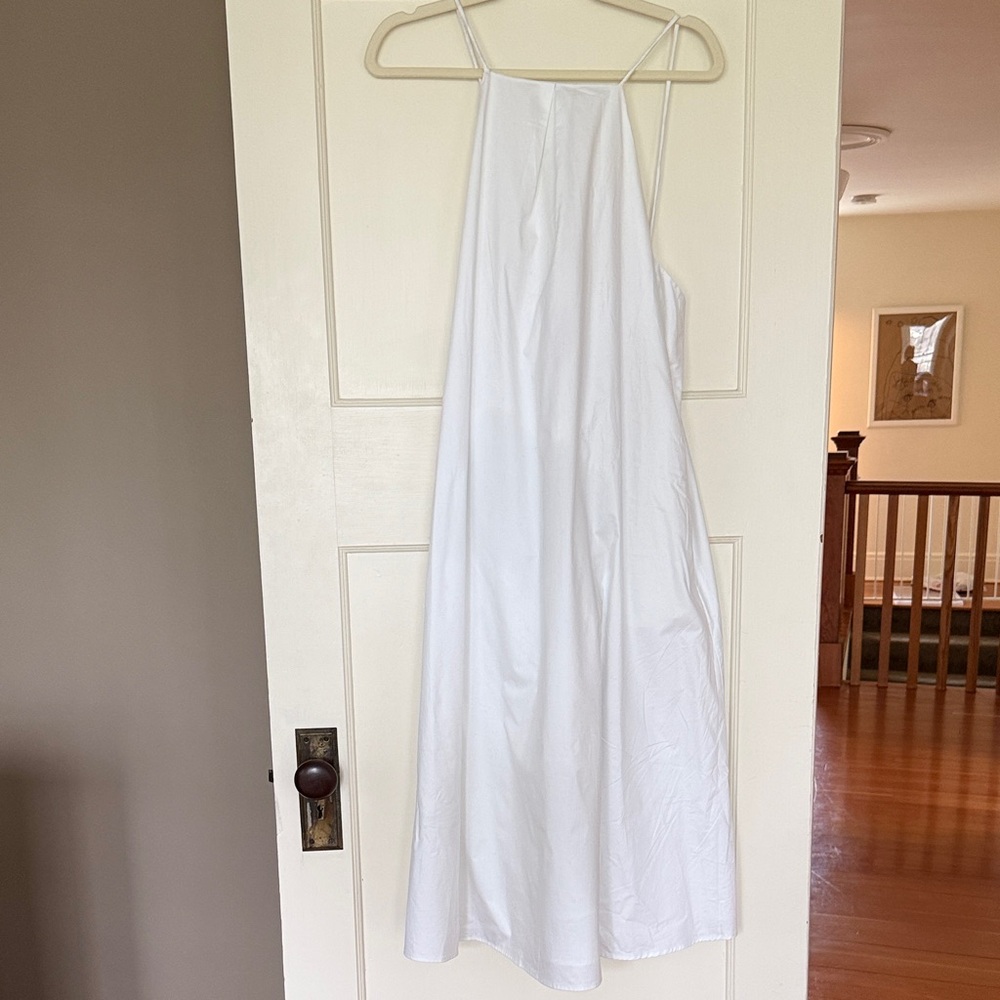 Anine Bing Sleeveless White High Neck/Low Back Dress